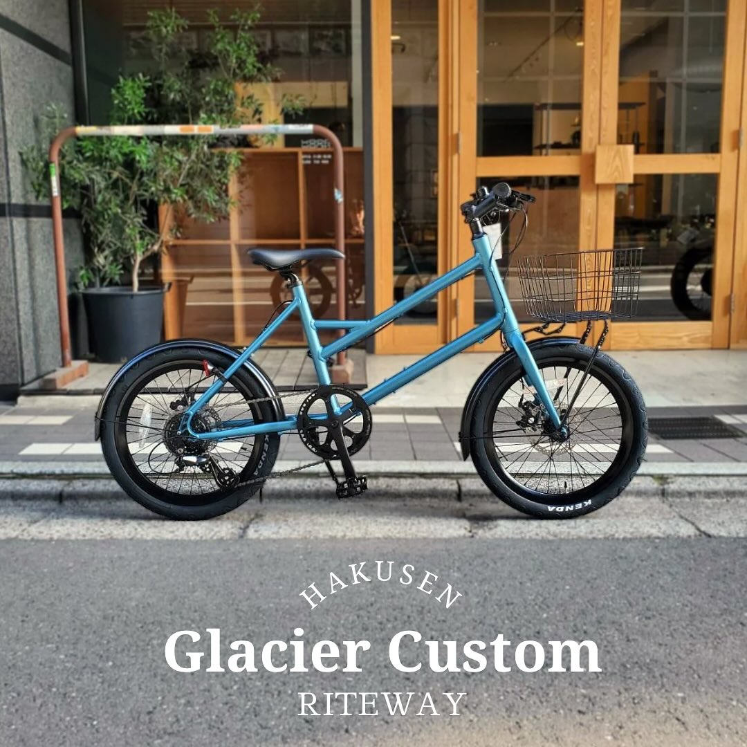 RITEWAY GLACIER ハクセン実車カスタム施工例 2025-06-01 Sディープバスケット・フルフェンダー・KNOG PLUSライト