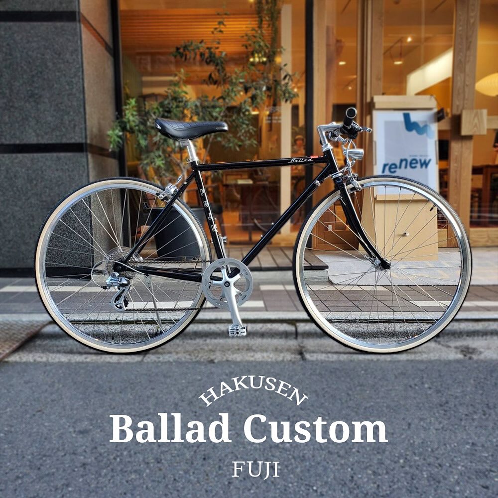 FUJI BALLAD ハクセン実車カスタム施工例 2024-09-01 KiLEYキーレイ バレットライト（USB充電式砲弾ライト）・Sella Italiaセライタリア MILANO TURBO BONNIE(ミラノターボボニー)サドル・GNTダイレクトマウントスタンド