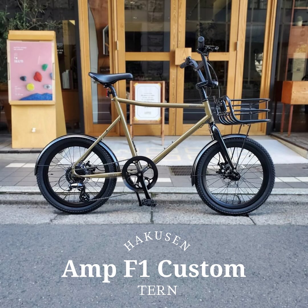 TERN AMP F1 ハクセン実車カスタム施工例 2025-03-22 アルミパイプバスケット・フルフェンダー